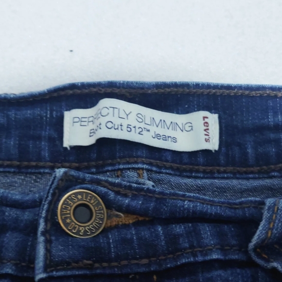 Levi's 512 Slim Womens Blue Jeans Size 14 Perfectly Slimming Cotton W32 L30 - Picture 3 of 6